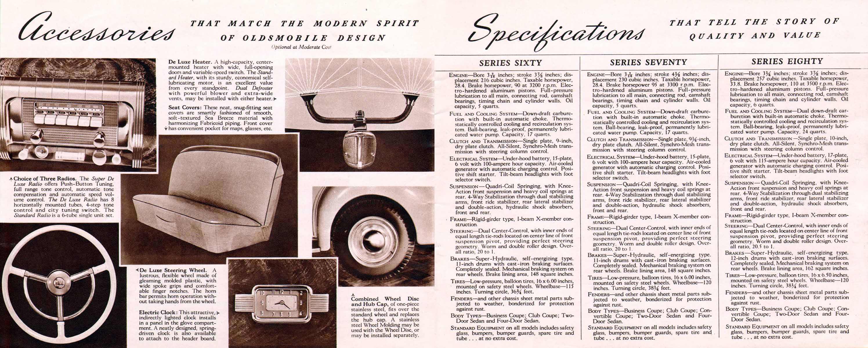 1939 Oldsmobile Motor Cars Brochure Page 6